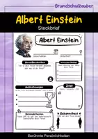 Vorschau - Arbeitsblätter - Albert Einstein Steckbrief - Berühmte Persönlichkeiten - Deckblatt