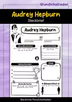 Vorschau - Arbeitsblätter - Audrey Hepburn Steckbrief - Berühmte Persönlichkeiten - Deckblatt