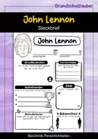 Vorschau - Arbeitsblätter - John Lennon Steckbrief - Berühmte Persönlichkeiten - Deckblatt