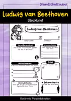 Vorschau - Arbeitsblätter - Ludwig van Beethoven Steckbrief - Berühmte Persönlichkeiten - Deckblatt