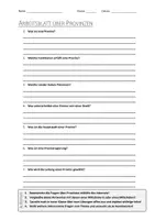 Vorschau - Arbeitsblätter - AB mit Fragen zum Thema "Provinz" + Lösungsblatt - Deckblatt