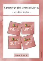 Vorschau - Fördermaterial/Inklusion - Vorsilben Verben für den Würfel mit Einstecktaschen oder Würfel mit Taschen - Deckblatt