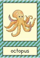 Vista previa - Tarjetas / Manipulativos - Sea animals: flash cards // Tarjetas con imágenes (inglés) - página 3