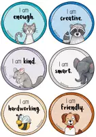 Vorschau - Mal- und Bastelvorlagen - 24 Positive & Empowering Affirmations - Animals Mutmacher Englischunterricht - Seite 3
