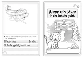 Vorschau - Arbeitsblätter - Faltheft (3-fach differenziert) zum Bilderbuch "Wenn ein Löwe in die Schule geht" - Seite 2