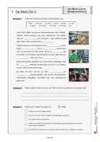 Vorschau - Arbeitsblätter - Markt und Marktpreisbildung / Wirtschaft Sekundarstufe Klasse 9-10 - Deckblatt