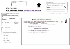 Vorschau - Arbeitsblätter - Rezept für Joghurtdrink und Wareniki - Daf/Daz Unterricht - Seite 1
