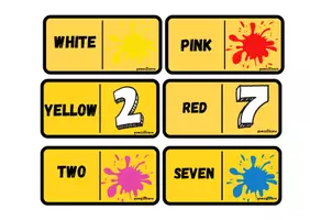 anteprima - Materiale di supporto/inclusione - domino numbers and colours in english - Pagina 1