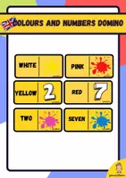 anteprima - Materiale di supporto/inclusione - domino numbers and colours in english - Pagina di copertina