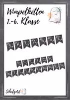 Vorschau - Poster - Wimpelketten 1.-6. Klasse (schwarz gepunktet) - Deckblatt