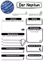 Vorschau - Arbeitsblätter - Steckbrief Neptun - Planet im Sonnensystem - Seite 1