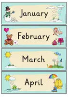 Vista previa - Decoración del aula - Calendar & weather - Recursos para pizarra (inglés) - página 1