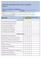 Vorschau - Lehrpläne/Lehrermaterial - Gesprächsprotokoll für die Halbjahresgespräche Klasse 4 - Seite 1