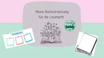 Vorschau - Arbeitsblätter - Meine Buchvorstellung für die Lesenacht - Deckblatt