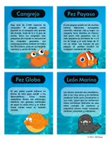 Vista previa - Juegos / Gamificación - Animales Marinos Flashcards - Animales del Océano Vocabulario - página 3