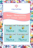 Vorschau - Anderer Materialtyp - Namensschilder Bienen dunkelgrün editierbar_ - Deckblatt