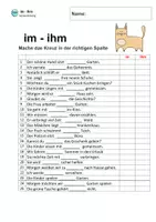 Vorschau - Arbeitsblätter - VERWECHSLUNG : im - ihm (Merkblatt, Arbeitsblätter, App zum Üben) - Seite 3