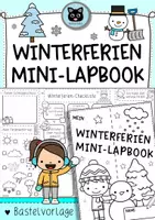 Vorschau - Stundenentwürfe - Meine Winterferien | Mini-Lapbook | Bastelvorlage - Deckblatt