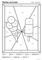 Vorschau - Arbeitsblätter - Rechenmalblätter Sommer Klasse 1/2 differenziert - Seite 2