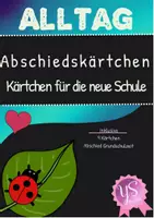 Vorschau - Bildkarten - Allgemein: Abschied Grundschule . Ein Geschenk zum Abschied mit Glück - Deckblatt