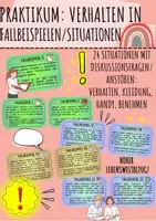 Vorschau - Arbeitsblätter - Praktikum: Situationen / Fallbeispiele - Verhalten / Benehmen diskutieren - Deckblatt