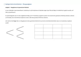 Vorschau - Arbeitsblätter - Bedingte Wahrscheinlichkeiten - Übungsaufgaben - Deckblatt