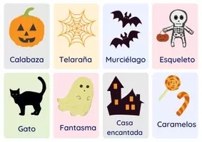 anteprima - Flashcard - Flashcard di Halloween in spagnolo! - Pagina 1