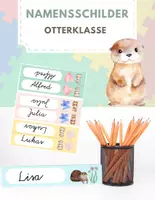 Vorschau - Bildkarten - Namensschilder für die Otterklasse - Deckblatt