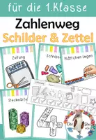 Vorschau - Arbeitsblätter - Zahlenweg - XXl Paket - Schilder, Laufzettel und Cliparts (für die eigene Erstellung) - Deckblatt