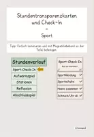 Vorschau - Stundenentwürfe - Stundentransparenzkarten Sport und Sport-Check-In - Deckblatt