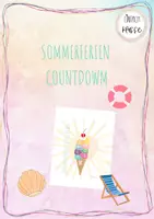 Vorschau - Mal- und Bastelvorlagen - Sommerferien Countdown Eis: 10 Tage - Deckblatt