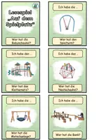 Vorschau - Spiele - Lesespiel "Auf dem Spielplatz" DaZ / DaF / Deutsch - Seite 1