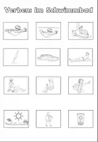 Vorschau - Arbeitsblätter - Symbole fürs Vokabelheft "Verben im Schwimmbad" Sommer - DaZ / DaF / Deutsch - Seite 2