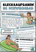 Vorschau - Aufgabenkarten - Materialpaket "Kleckskarteien / Klecksaufgaben" DaZ / DaF / Deutsch - Seite 1