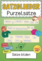 Vorschau - Arbeitsblätter - Purzelsätze Satzglieder / Satzbau / Deutsch - Deckblatt