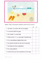 Vorschau - Arbeitsblätter - Bild Leseverstehen Sommer Französisch - Seite 2