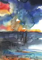 Vorschau - Arbeitsblätter - Farbspiel am Meer/ Aquarell im Kunstunterricht - Deckblatt