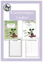 Vorschau - Anderer Materialtyp - Krankenmappe Faultier #Faultierklasse #Klassentier - Deckblatt