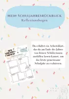 Vorschau - Arbeitsblätter - Mein Schuljahresrückblick - Reflexionsbogen - Deckblatt