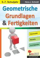 Vorschau - Arbeitsblätter - Geometrische Grundlagen und Fertigkeiten | Zirkel, Geodreieck, Winkel, Koordinatensystem, Schrägbilder, Körper, Netze, Ziermuster | Mathe Sekundarstufe Klasse 5-7 Lösungen - Deckblatt