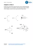 Vorschau - Arbeitsblätter - Elektropneumatik Lehrgang - Video 1 Arbeitsblatt + Lösung - Deckblatt