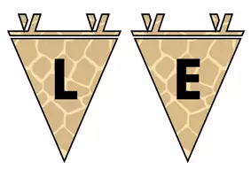 Vorschau - Anderer Materialtyp - Giraffenklasse – Wimpel Leseecke - Seite 2