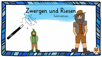 Vorschau - Arbeitsblätter - Zwergen und Riesen ZR 20 Subtraktion Tafelbilder ABs - Seite 1