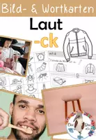 Vorschau - Arbeitsblätter - Laut (Buchstaben) ck - Bildkarten & Wortkarten mit Fotos und Schreibaufgabe - Deckblatt