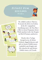 Vorschau - Präsentationen/Tafelbilder - Zusatz zum Zeugnis/Persönliches Zeugnis - Helden - Deckblatt