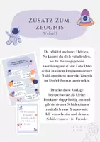 Vorschau - Präsentationen/Tafelbilder - Zusatz zum Zeugnis/Persönliches Zeugnis - Weltall - Deckblatt