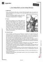 Vorschau - Stundenentwürfe - Legenden | Deutsch Grundschule Klasse 3-4 | Sagen, Heiliger Martin, Heiliger Nikolaus, Großstadtlegenden | Stundenbilder, Arbeitsblätter, Kopiervorlagen mit Lösungen - Deckblatt