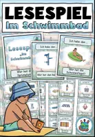 Vorschau - Spiele - Lesespiel "Im Schwimmbad" DaZ / DaF / Deutsch - Deckblatt