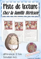 Aperçu - Feuilles d'exercices - Piste de lecture: Chez la famille Hérisson - Page de couverture