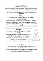 Vorschau - Arbeitsblätter - Materialpaket Lineare Erörterung Merkblatt und Schritt für Schritt-Anleitung - Deckblatt